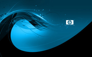 Blue black abstract background hp - in the middle free wallpaper