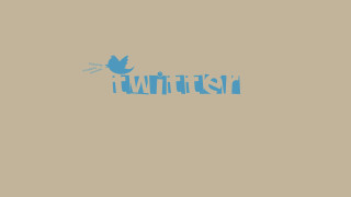 Blue bird flying twitter beige - a beige background free wallpaper