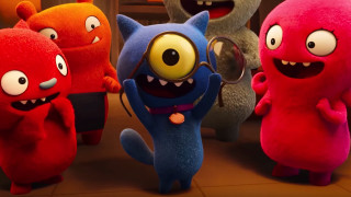 Cartoon characters group fireplace room - cute free wallpaper for desktop