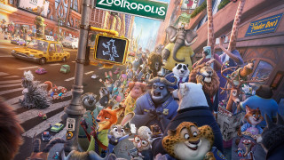Cartoon street scene zootopia characters - bourgeoi free wallpaper for desktop