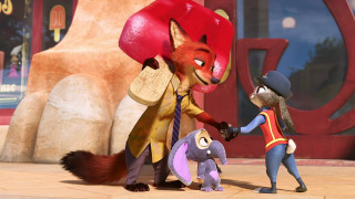 Cartoon character shaking hands fox - a red door free wallpaper for desktop