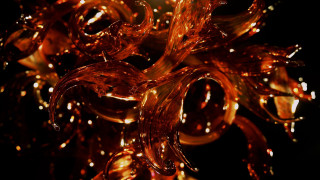 Close up shiny objects dark - octane renderer free wallpaper for desktop