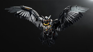 Black yellow robot wings light - robot free wallpaper for desktop