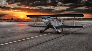 Small airplane airport tarmac sunset - top of an airport tarmac free wallpaper