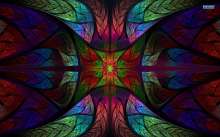 Colorful abstract design star center - psychedelic art free wallpaper