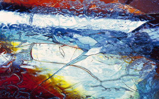 Blue red abstract background water - lyrical abstraction free wallpaper