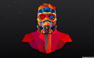 Stylized man gas mask colorful - image of a man free wallpaper