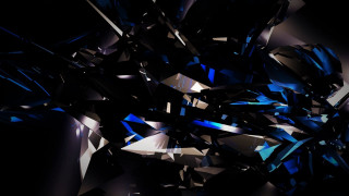 Large blue object glass pieces - in the dark free wallpaper for desktop