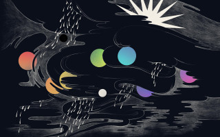 Black white dragon rainbow eyeball - diego gisbert llorens free wallpaper