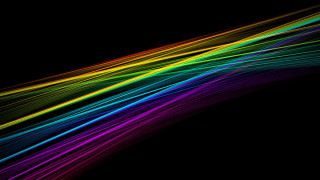Black background rainbow line white 2 - neon color free wallpaper