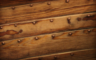 Wooden surface rivets nails clock - a wooden surface free wallpaper
