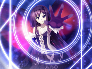 Holographic magical girl akemi homura - a circular object free wallpaper