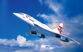 Large jetliner flying blue cloudy - tail free wallpaper