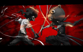 Sword fight red black background - official art free wallpaper for desktop