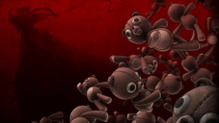 Cartoon animals group red room - a red room free wallpaper