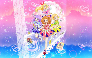 Girls pink background stars clouds - a pink sky free wallpaper