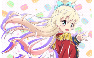 Blonde girl long hair bow - a blonde free wallpaper