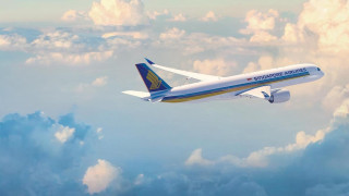 Jetliner flying cloudy sky above 3 - realistic free wallpaper for desktop