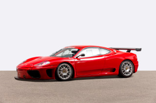 Red sports car concrete white - the front free wallpaper