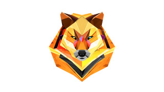 Low poly animal head white - low free wallpaper for desktop
