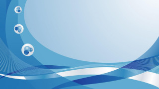 Blue background white circle waves - the middle of the image free wallpaper for desktop