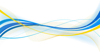 Blue yellow abstract wavy curves - abstract background free wallpaper