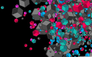 Cubes flying pattern colors shapes - the air together free wallpaper for desktop