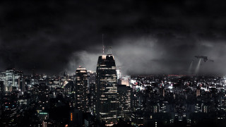 City skyline tall buildings nighttime 4 - neoism free wallpaper for desktop