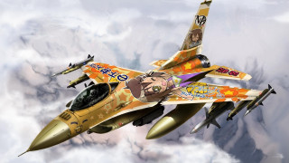 Fighter jet cartoon flying sky - the side of the jet free wallpaper