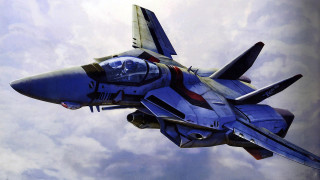 Fighter jet clouds pilot airbrush - a propeller free wallpaper