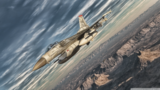 Fighter jet cloudy sky mountain - andor basch free wallpaper for desktop
