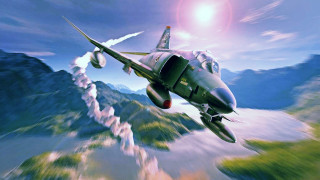 Fighterjet mountain sunlight bluesky clouds - don maitz free wallpaper for desktop