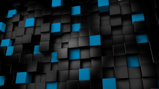 Black blue background squares pattern 2 - square free wallpaper for desktop