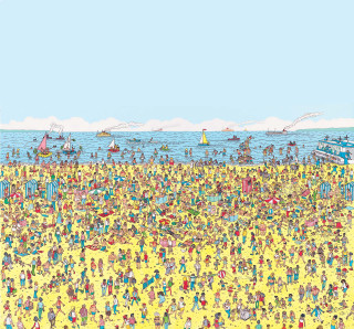 Beach crowd blue sky sunny - a blue sky in the foreground free wallpaper