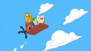 Cartoon character flying plane clouds - a plane in the background free wallpaper for desktop