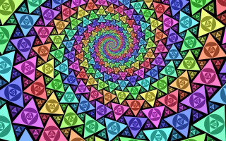 Colorful psychedelic pattern vibrant shapes - psychedelic art free wallpaper