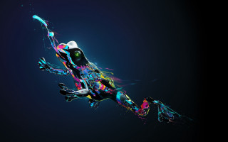 Colorful lizard psychedelic airbrush glowing - its tail free wallpaper for desktop